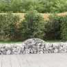 Kosze gabionowe, 13 szt, 200x50x40/60 cm, galwanizowane żelazo