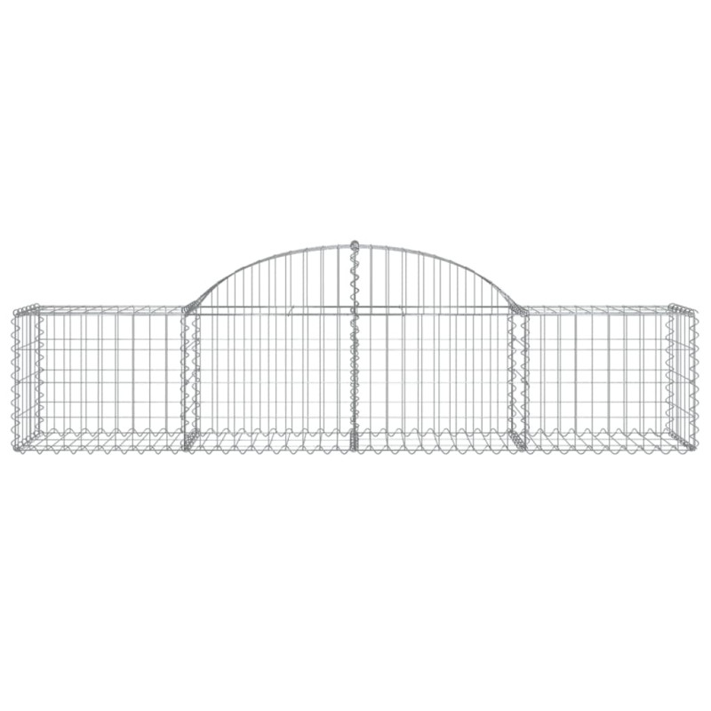 Kosze gabionowe, 13 szt, 200x50x40/60 cm, galwanizowane żelazo