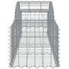 Kosze gabionowe, 13 szt, 200x50x40/60 cm, galwanizowane żelazo