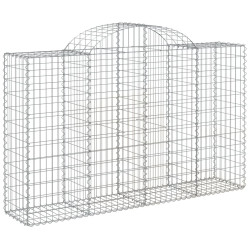 Kosze gabionowe, 14 szt, 200x50x120/140cm, galwanizowane żelazo
