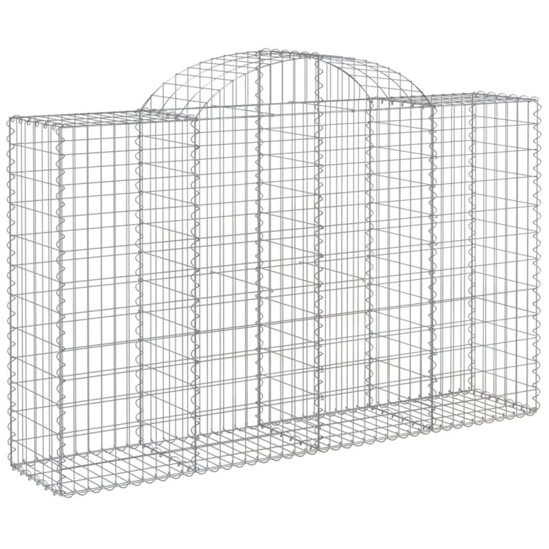 Kosze gabionowe, 14 szt, 200x50x120/140cm, galwanizowane żelazo