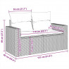 6-cz. zestaw mebli ogrodowych z poduszkami, czarny polirattan