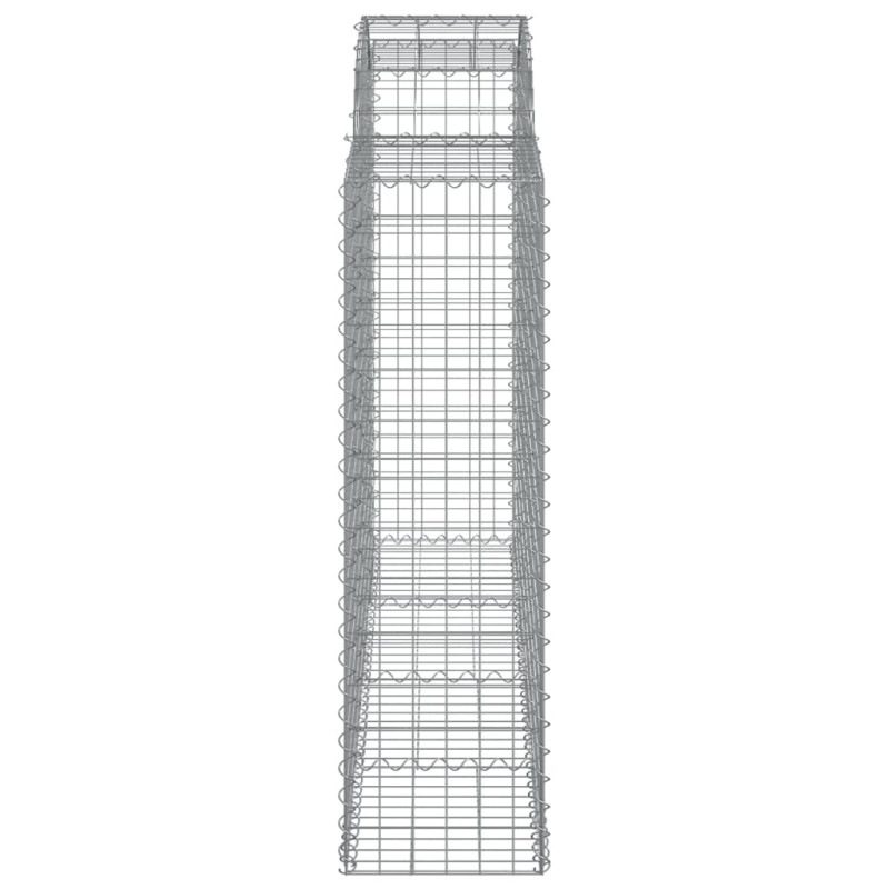 Kosze gabionowe, 10 szt, 200x50x140/160cm, galwanizowane żelazo