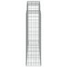 Kosze gabionowe, 10 szt, 200x50x140/160cm, galwanizowane żelazo