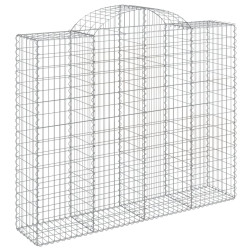 Kosze gabionowe, 6 szt, 200x50x160/180 cm, galwanizowane żelazo