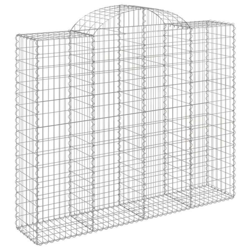 Kosze gabionowe, 6 szt, 200x50x160/180 cm, galwanizowane żelazo