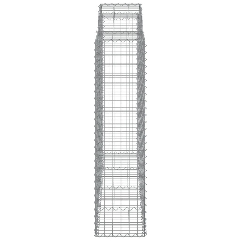 Kosze gabionowe, 6 szt, 200x50x160/180 cm, galwanizowane żelazo