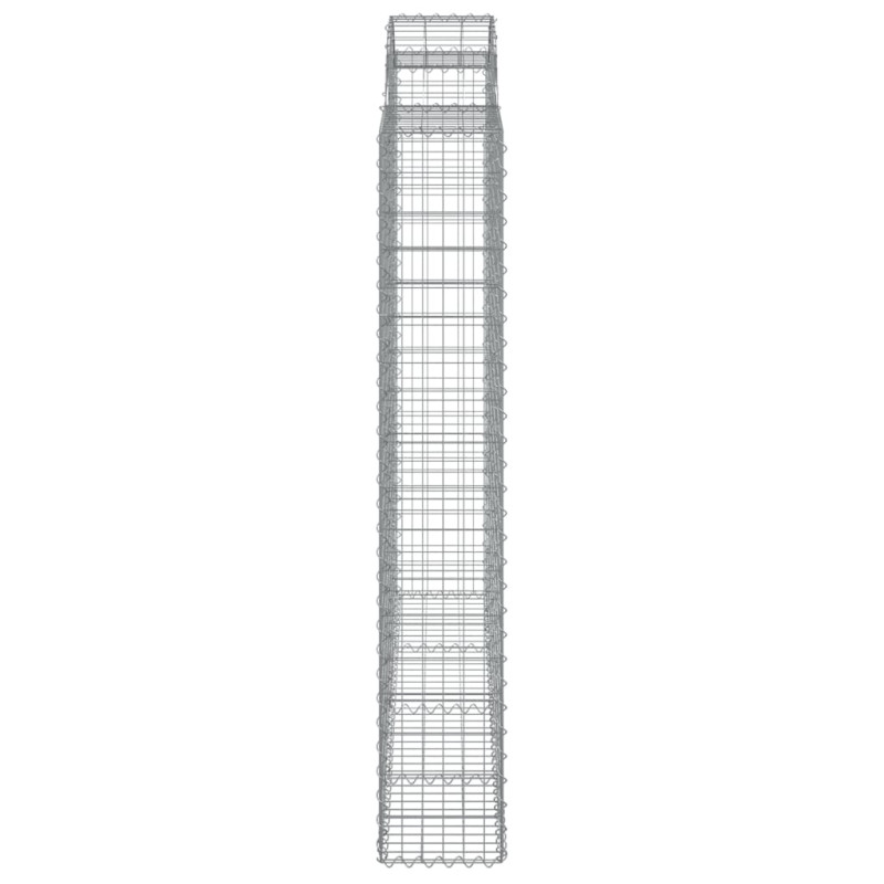 Kosze gabionowe, 6 szt, 200x50x180/200 cm, galwanizowane żelazo