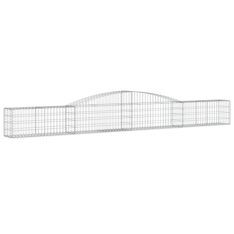 Kosze gabionowe, 4 szt, 400x30x40/60 cm, galwanizowane żelazo