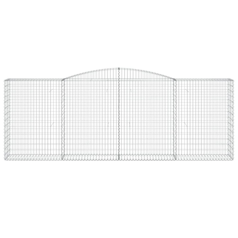 Kosze gabionowe, 6 szt, 400x50x140/160 cm, galwanizowane żelazo