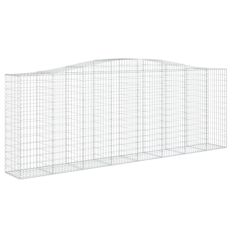 Kosze gabionowe, 15 szt, 400x50x140/160cm, galwanizowane żelazo
