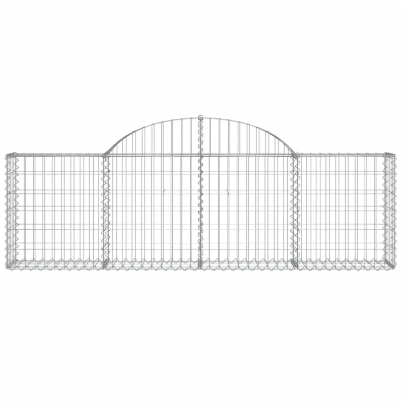 Kosze gabionowe, 15 szt, 200x30x60/80 cm, galwanizowane żelazo