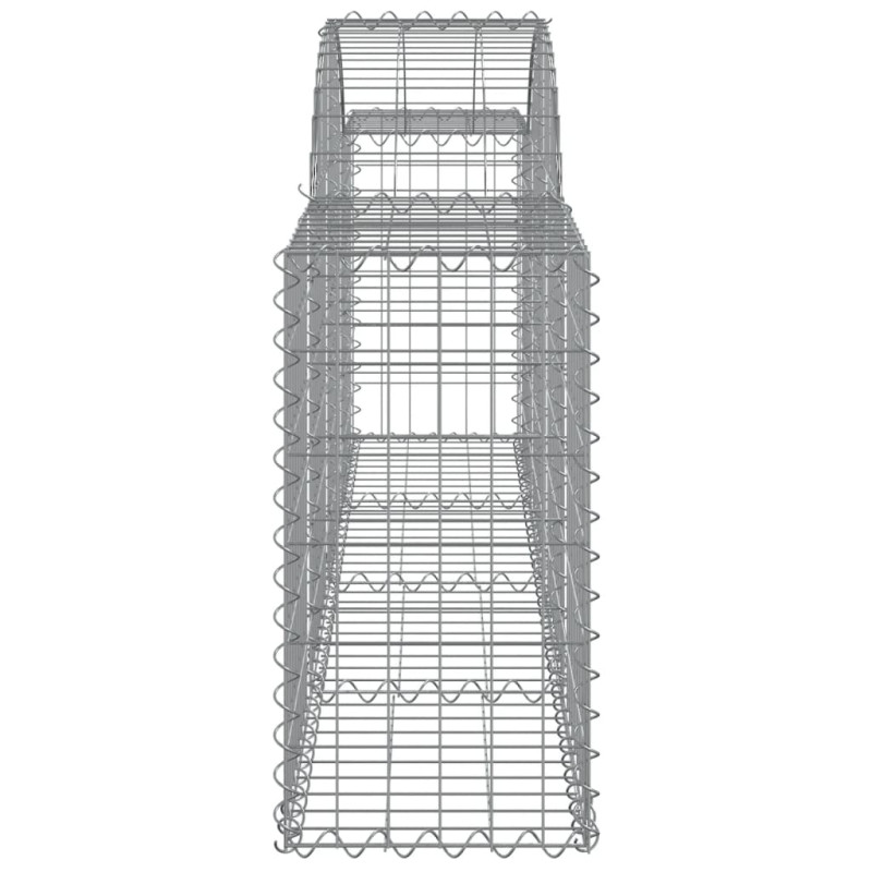 Kosze gabionowe, 15 szt, 200x30x60/80 cm, galwanizowane żelazo