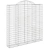 Kosze gabionowe, 3 szt, 200x30x200/220 cm, galwanizowane żelazo