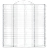 Kosze gabionowe, 3 szt, 200x30x200/220 cm, galwanizowane żelazo