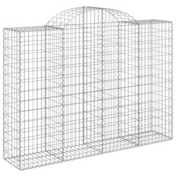 Kosze gabionowe, 12 szt, 200x50x140/160cm, galwanizowane żelazo