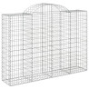 Kosze gabionowe, 12 szt, 200x50x140/160cm, galwanizowane żelazo