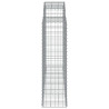 Kosze gabionowe, 12 szt, 200x50x140/160cm, galwanizowane żelazo