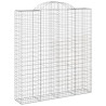 Kosze gabionowe, 4 szt, 200x50x220/240 cm, galwanizowane żelazo