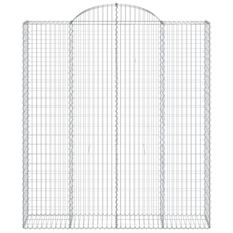 Kosze gabionowe, 4 szt, 200x50x220/240 cm, galwanizowane żelazo