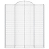 Kosze gabionowe, 4 szt, 200x50x220/240 cm, galwanizowane żelazo