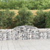 Kosze gabionowe, 12 szt., 300x30x60/80 cm, galwanizowane żelazo
