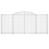Kosze gabionowe, 13 szt, 300x50x120/140cm, galwanizowane żelazo