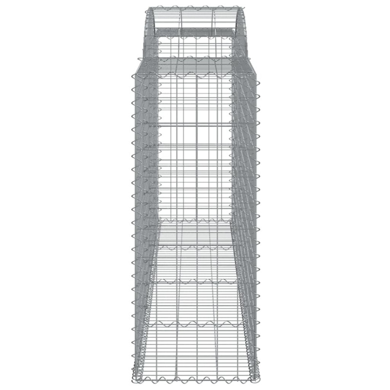 Kosze gabionowe, 13 szt, 300x50x120/140cm, galwanizowane żelazo