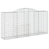 Kosze gabionowe, 10 szt, 300x50x140/160cm, galwanizowane żelazo