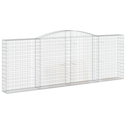 Kosze gabionowe, 5 szt, 400x30x140/160 cm, galwanizowane żelazo