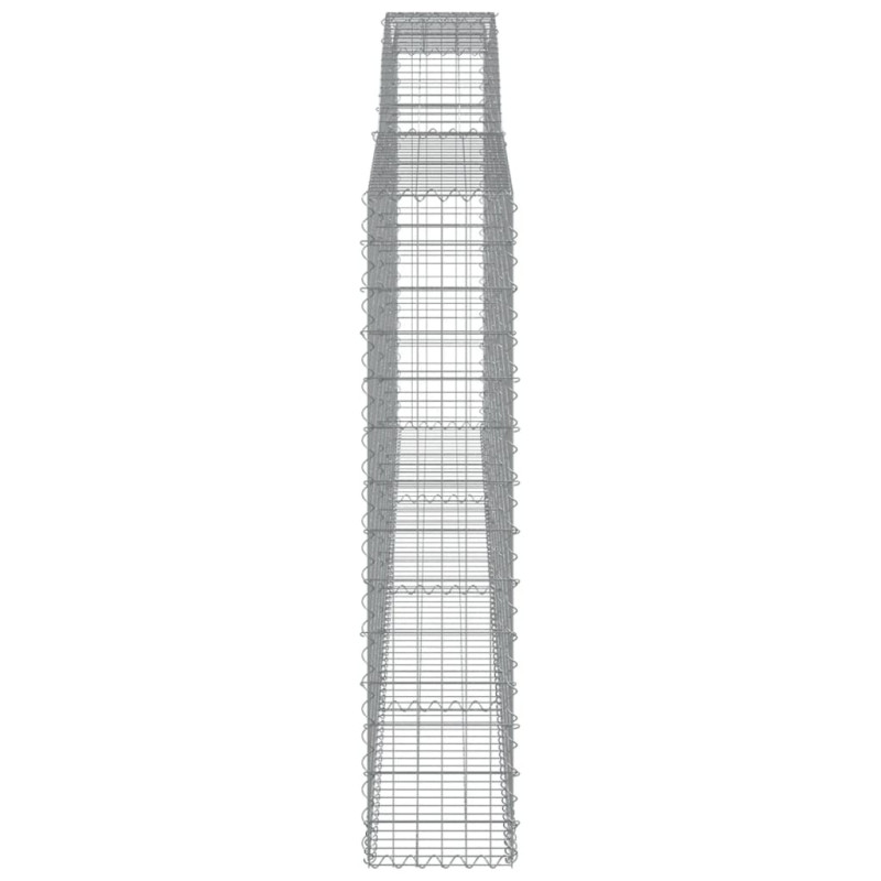 Kosze gabionowe, 5 szt, 400x30x140/160 cm, galwanizowane żelazo