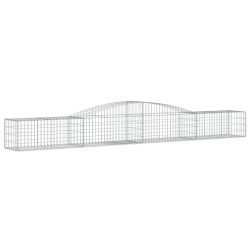Kosze gabionowe, 10 szt, 400x50x40/60 cm, galwanizowane żelazo