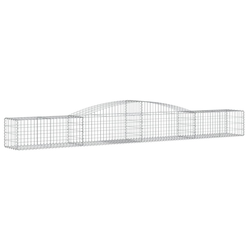 Kosze gabionowe, 10 szt, 400x50x40/60 cm, galwanizowane żelazo