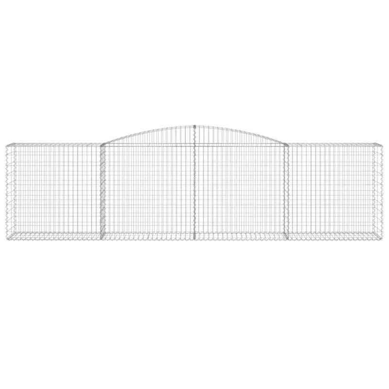 Kosze gabionowe, 25 szt, 400x50x100/120 cm galwanizowane żelazo
