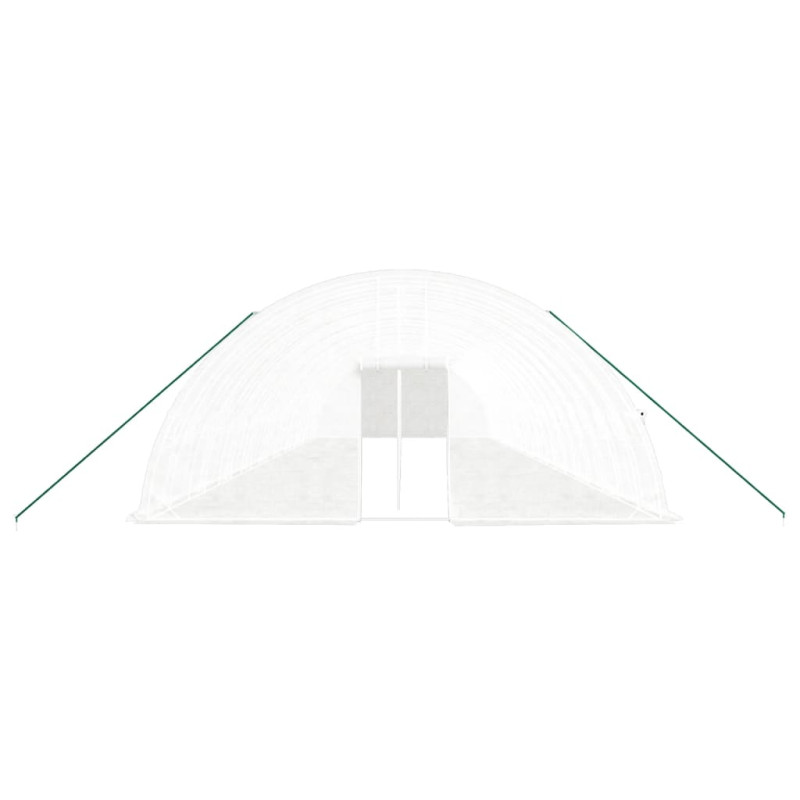 Szklarnia ze stalową ramą, biała, 120 m², 20x6x2,85 m