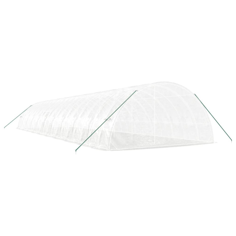 Szklarnia ze stalową ramą, biała, 120 m², 20x6x2,85 m