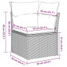 8-cz. zestaw mebli ogrodowych z poduszkami, beżowy, polirattan