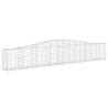 Kosze gabionowe, 15 szt, 400x30x60/80 cm, galwanizowane żelazo