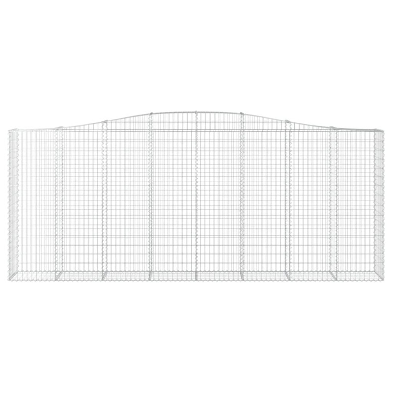 Kosze gabionowe, 10 szt, 400x50x160/180cm, galwanizowane żelazo