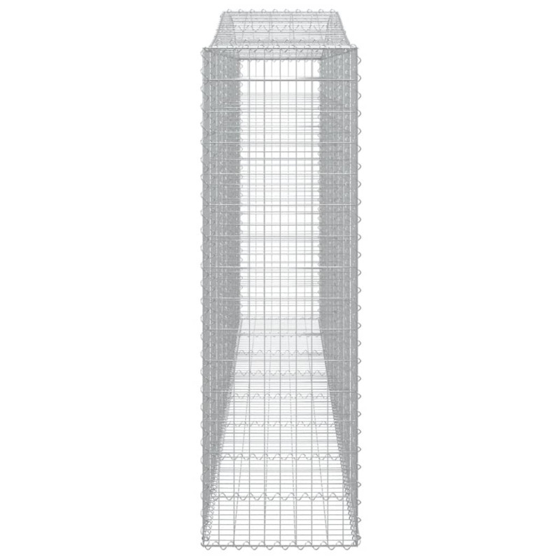 Kosze gabionowe, 10 szt, 400x50x160/180cm, galwanizowane żelazo