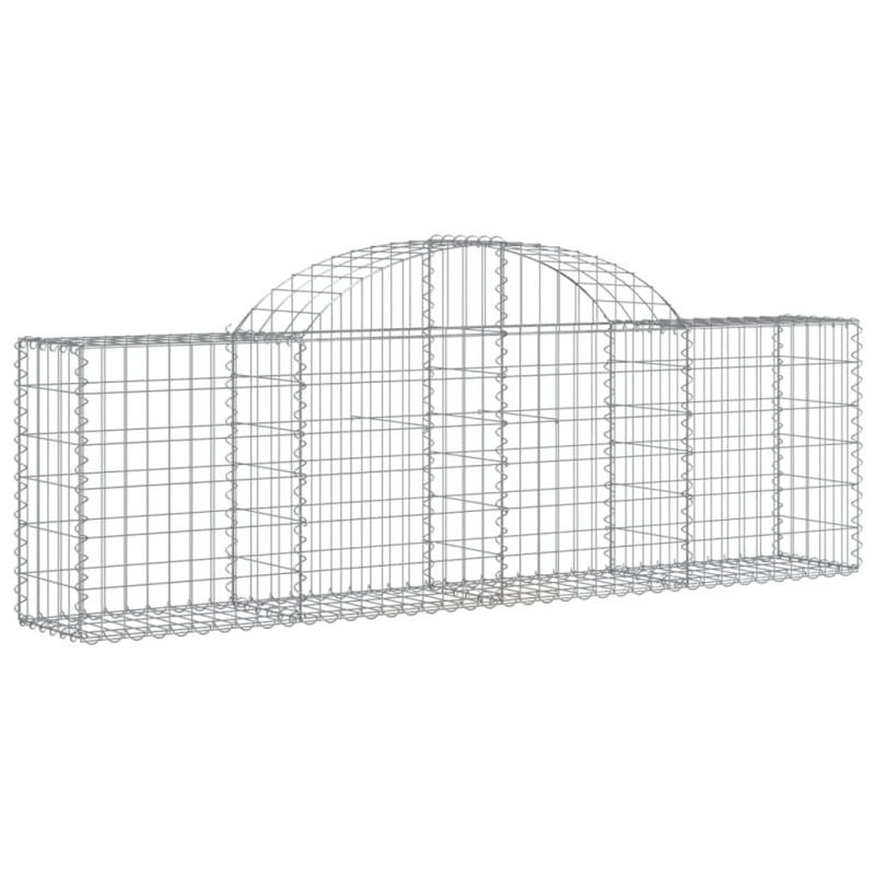 Kosze gabionowe, 20 szt, 200x30x60/80 cm, galwanizowane żelazo