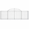 Kosze gabionowe, 20 szt, 200x30x60/80 cm, galwanizowane żelazo