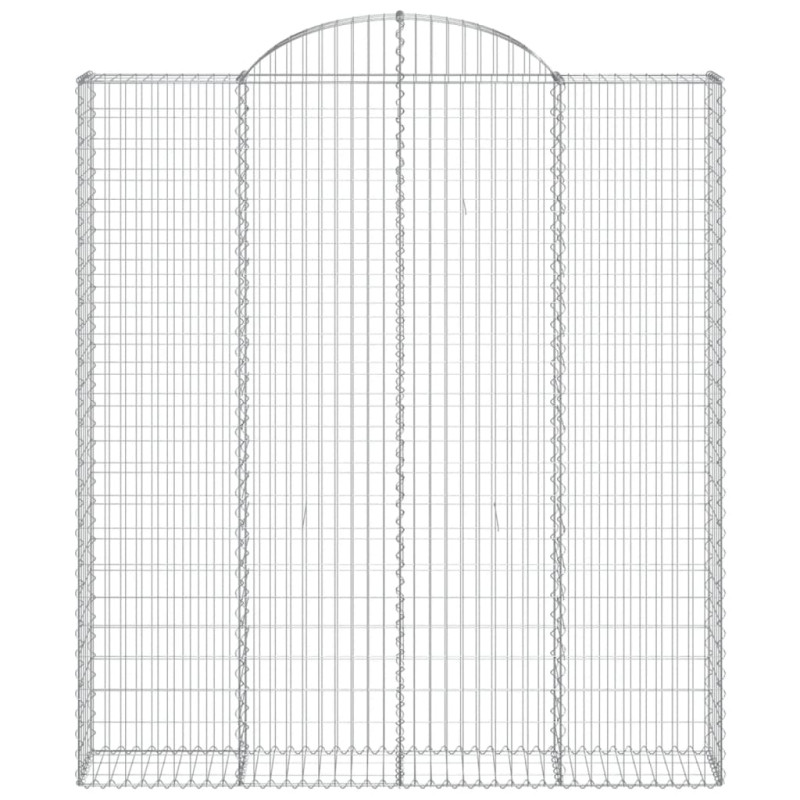Kosze gabionowe, 3 szt, 200x30x220/240 cm, galwanizowane żelazo