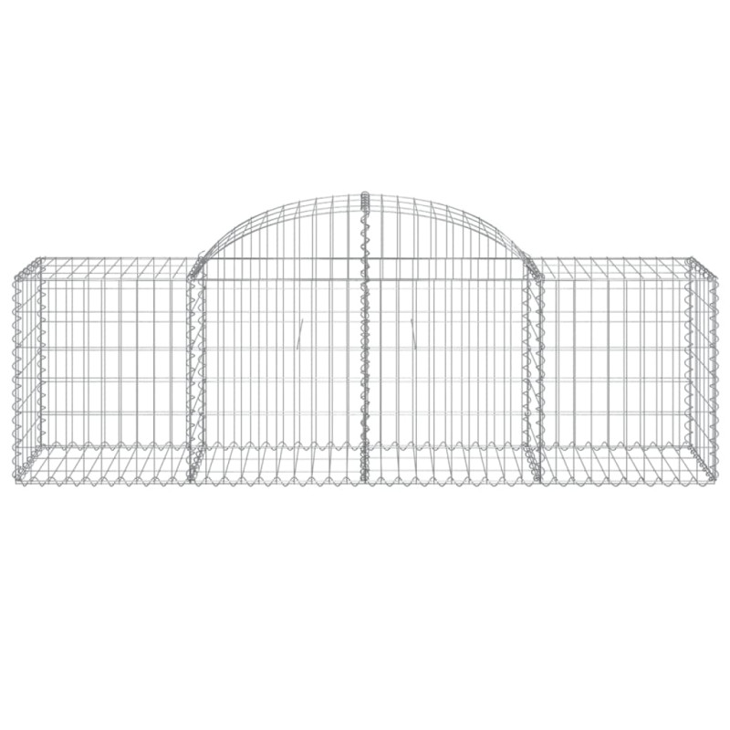 Kosze gabionowe, 25 szt, 200x50x60/80 cm, galwanizowane żelazo