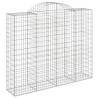 Kosze gabionowe, 10 szt, 200x50x160/180cm, galwanizowane żelazo