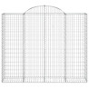 Kosze gabionowe, 10 szt, 200x50x160/180cm, galwanizowane żelazo