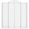 Kosze gabionowe, 6 szt, 200x50x200/220 cm, galwanizowane żelazo
