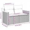9-cz. zestaw mebli z poduszkami, czarny, polirattan i akacja