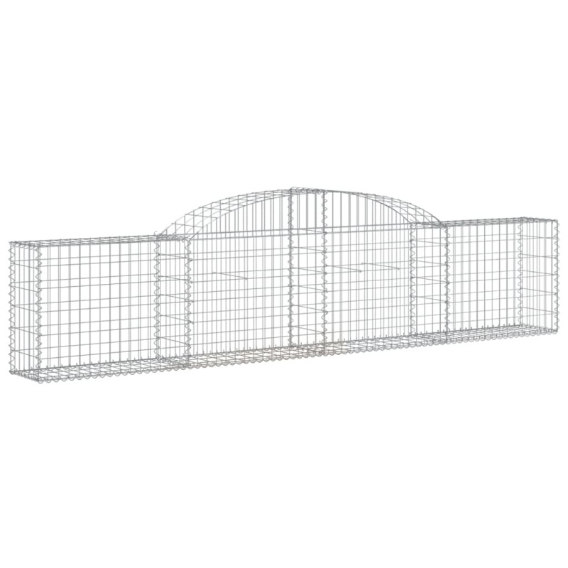 Kosze gabionowe, 15 szt., 300x30x60/80 cm, galwanizowane żelazo