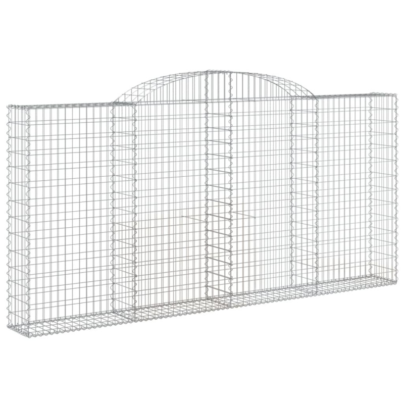 Kosze gabionowe, 10 szt 300x30x140/160 cm, galwanizowane żelazo